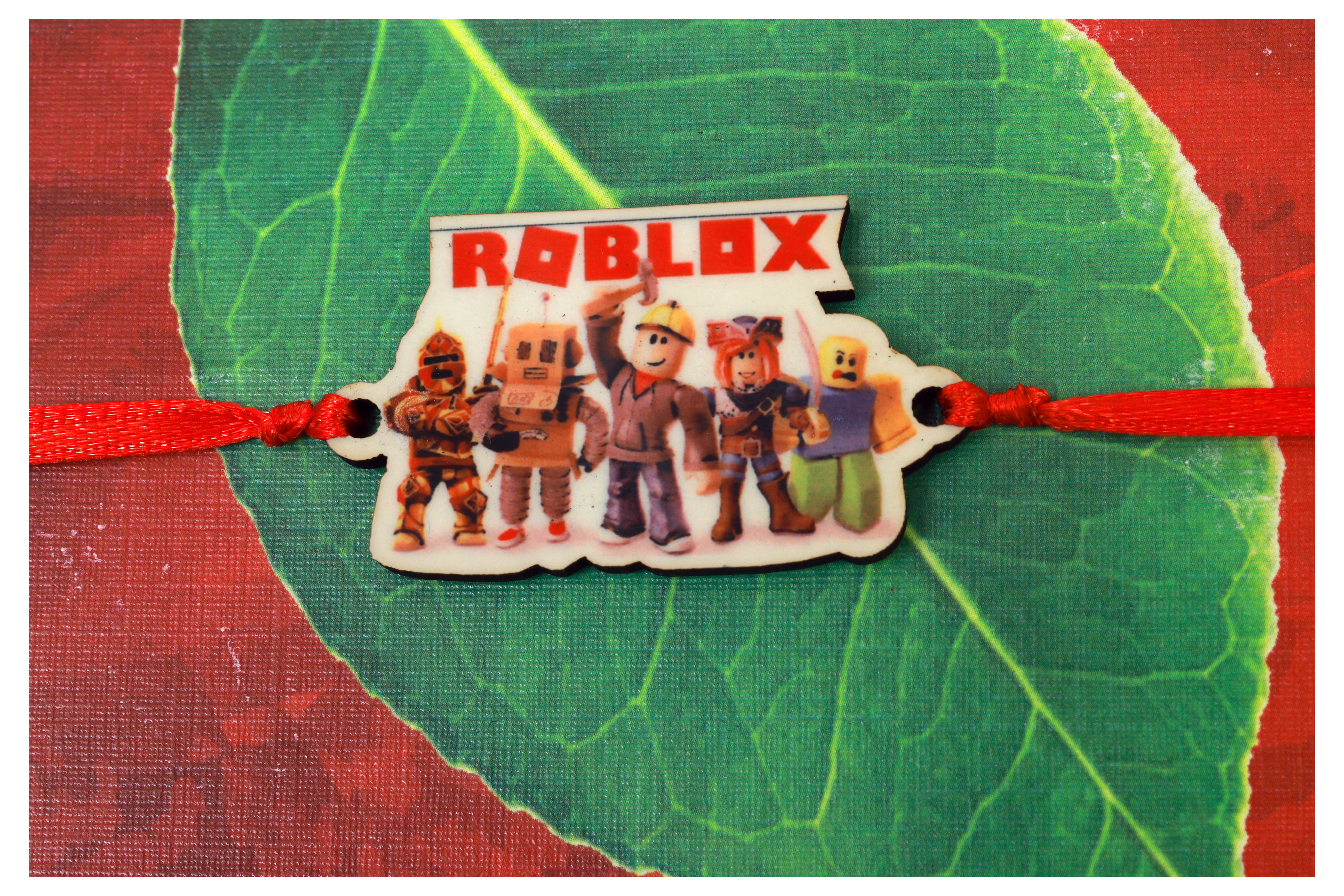 Roblox Printed MDF Rakhi, MDF Sublimation Roblox